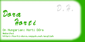 dora horti business card